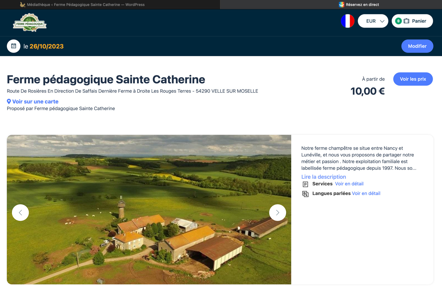 R servation Ferme P dagogique Sainte Catherine